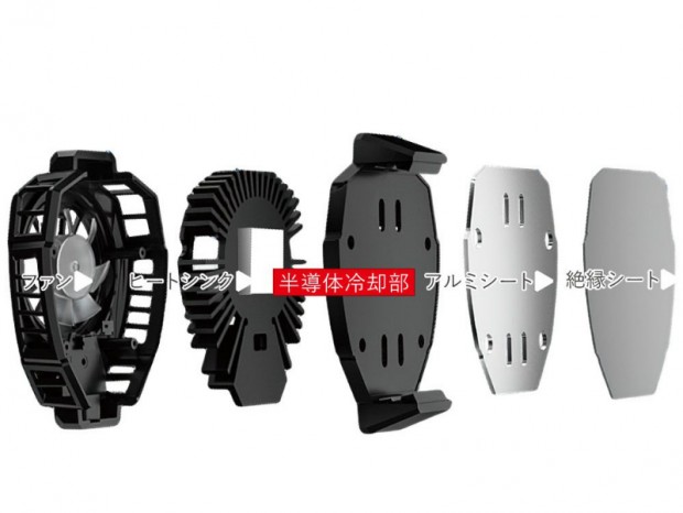 ゲーム中の性能低下を解消するペルチェ採用スマホクーラー、エアリア「MS-COOLG」