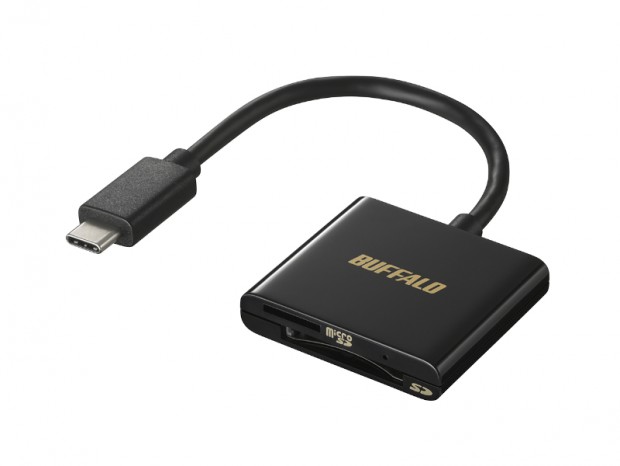 USB3.2 Type-C接続のSD/microSDカードリーダ、バッファロー「BSCR110U3C」シリーズ