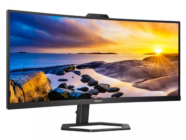 Windows Hello対応のWebカメラを搭載した34型UWQHD液晶がPhilipsから