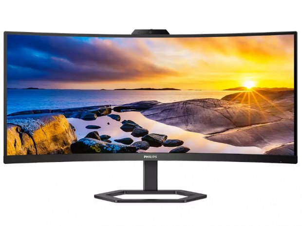 Windows Hello対応のWebカメラを搭載した34型UWQHD液晶がPhilipsから