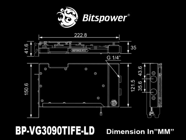 GeForce RTX 3090 Ti Founders Edition専用ウォーターブロックがBitspowerから