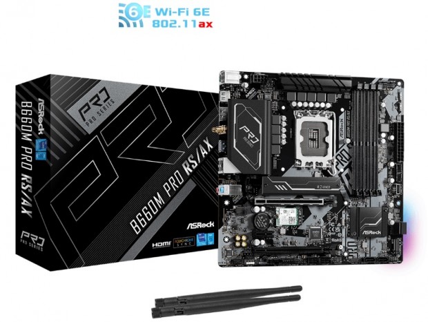 Wi-Fi 6E対応のMicroATXマザーボード、ASRock「B660M Pro RS/ax」発売