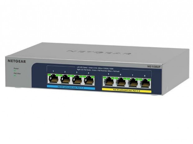 ネットギア、合計230W給電の2.5ギガビット対応PoE++アンマネージスイッチ発売