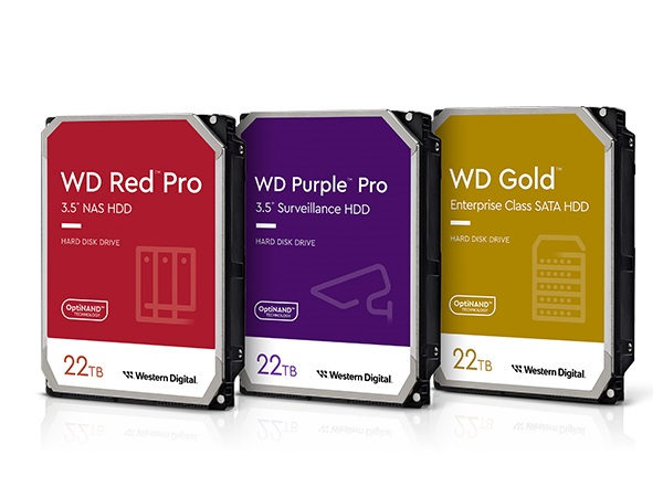 Western Digital、「WD Gold/Red Pro/Puple Pro」に22TBモデル追加