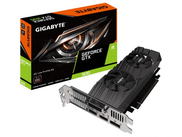 ロープロファイル対応のGeForce GTX 1630、GIGABYTE「GV-N1630OC-4GL」