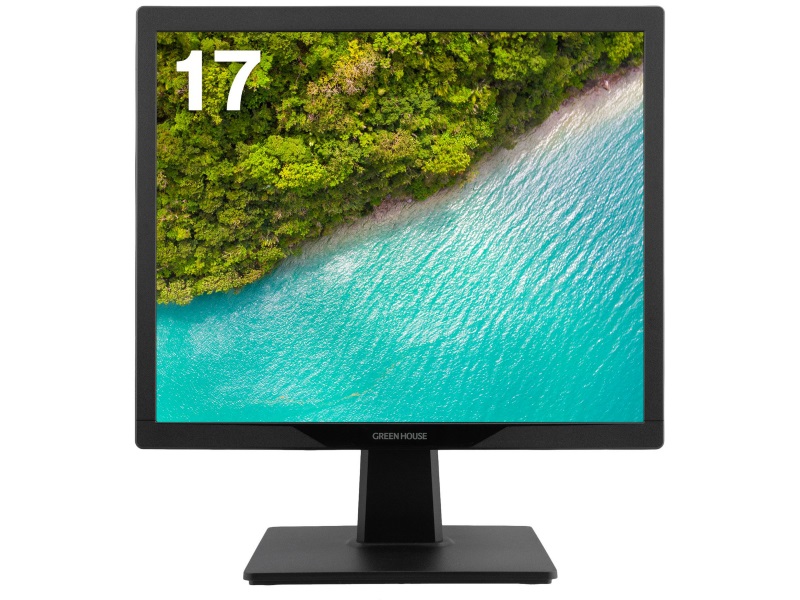 HDMIを搭載する17型スクエア液晶ディスプレイ、グリーンハウス「GH