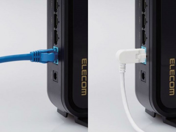 エレコム、コネクタが180°回転するカテゴリー6A対応LANケーブル発売