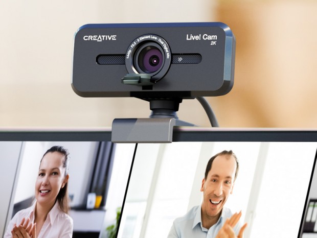 2K QHD解像度と4倍デジタルズーム搭載のウェブカメラ「Creative Live! Cam Sync V3」
