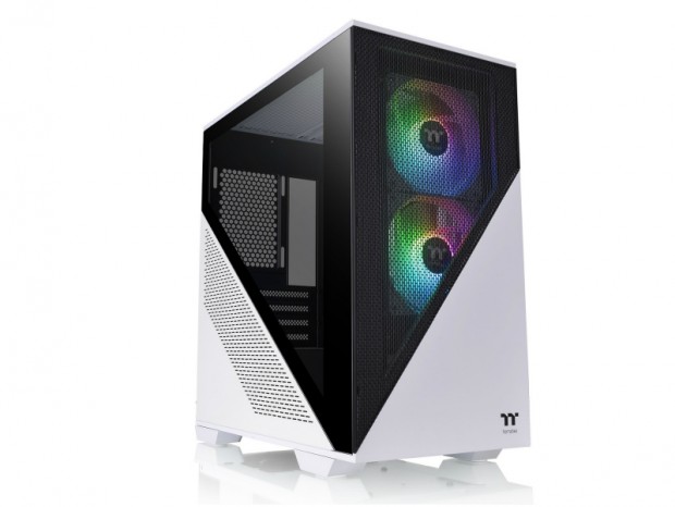 斜めカットデザインのミニタワー、Thermaltake「Divider 170 TG ARGB」国内発売日確定