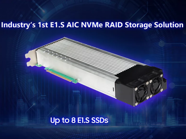 8台のE1.S SSDを搭載できるRAIDカード、HighPoint「SSD7749E」