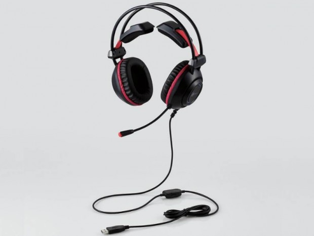 50mm大型ドライバーを採用するゲーミングヘッドセット、エレコム「HS-G52PBK」