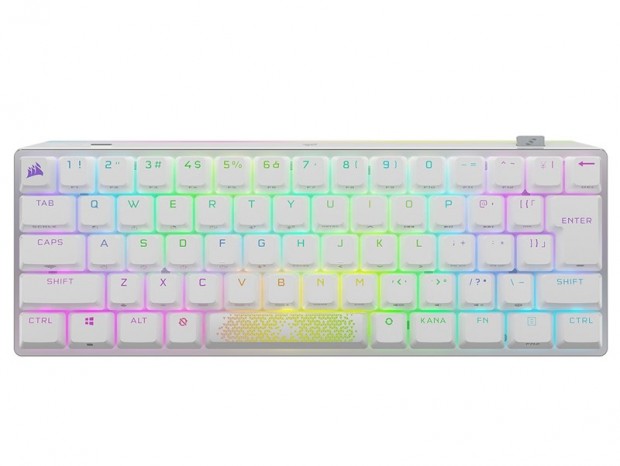 CORSAIR、最大8,000Hz対応の60％キーボード「K70 PRO MINI WIRELESS」にホワイト版