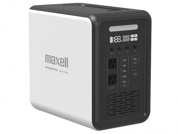 最大出力1,000Wのリン酸鉄リチウム採用ポータブル電源、マクセル「Energy Station」