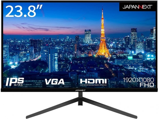 JAPANNEXT、1万円台から購入できる23.8型IPSフルHD液晶ディスプレイ計3機種
