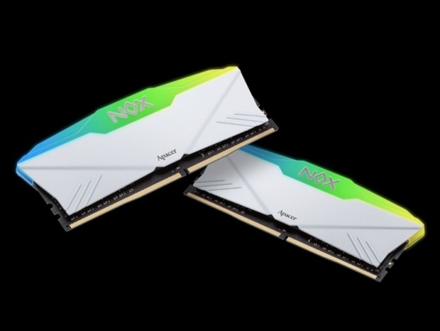 Apacer、大型RGB LEDバーを備えたOCメモリ「NOX RGB DDR4」のホワイトモデル発売