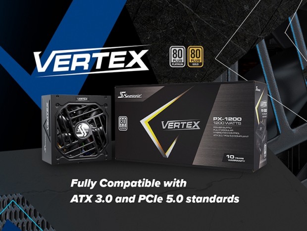 Seasonic、ATX 3.0/PCI Express 5.0対応の電源ユニット「VERTEX」シリーズ計8モデル