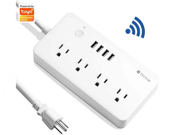 音声コントロール対応Wi-Fiスマート電源タップ、Gloture「GeeOutlet」