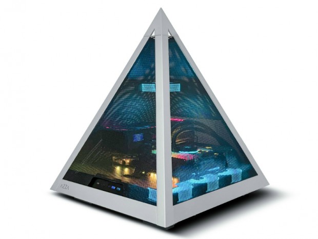 4面メッシュパネルのピラミッド型PCケース、AZZA「PYRAMID 804M MESH」