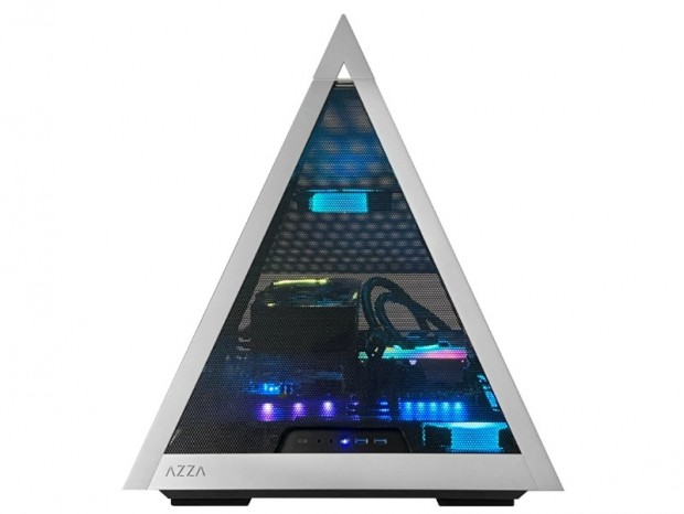 4面メッシュパネルのピラミッド型PCケース、AZZA「PYRAMID 804M MESH」