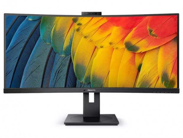 WebカメラやKVMスイッチ機能を搭載した34型UWQHD液晶、Philips「34B1U5600CH/00」