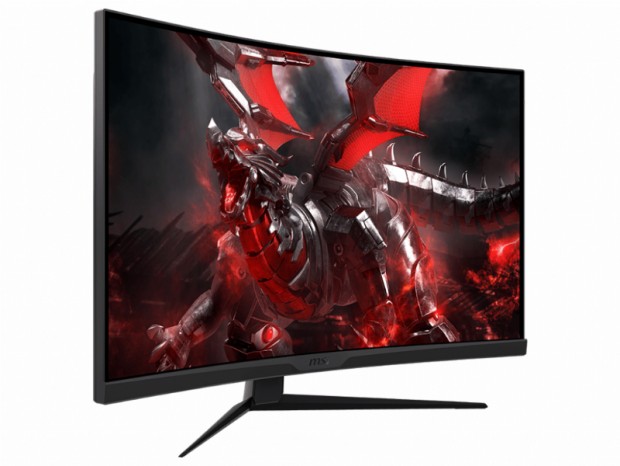曲率1000Rの32型フルHDゲーミング液晶ディスプレイ、MSI「G322C」