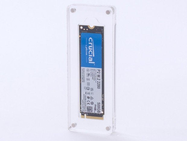 使い古しのM.2(Type2280)SSDをオブジェ化できる、上海問屋のアクリルディスプレイケース販売中
