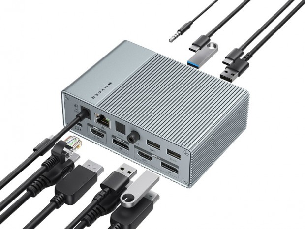 4系統のディスプレイ出力を備えるUSB Type-Cドック、HYPER「HyperDrive GEN2」シリーズ