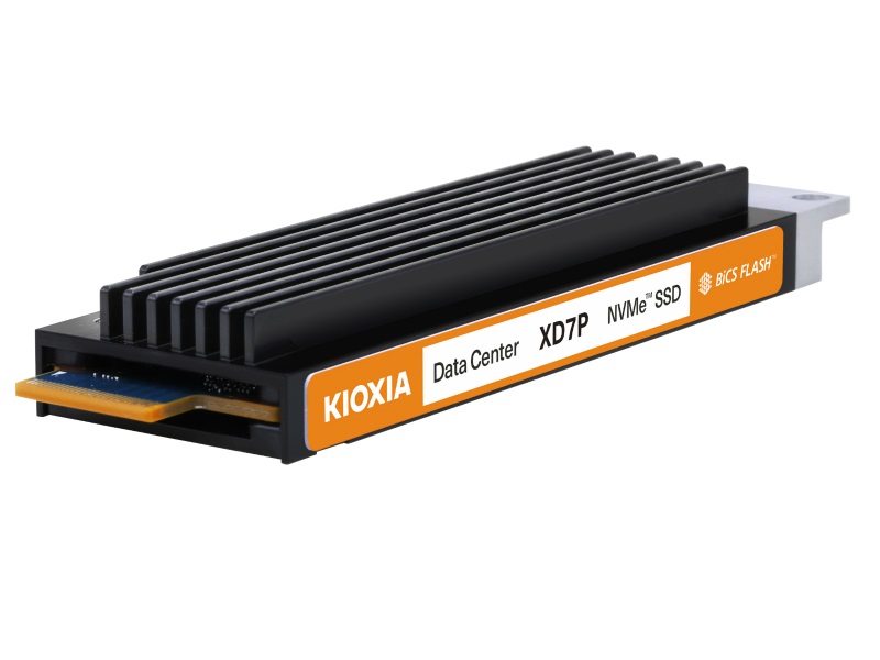 最大容量7.68TBのE1.SフォームファクタNVMe SSD「KIOXIA XD7P 