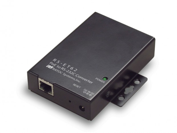ラトック、シリアル機器をイーサネット経由で接続する「PoE to RS-232Cコンバーター」