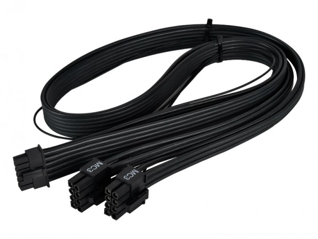 EPS 8pin×2を12VHPWRに変換するモジュラーケーブル、SilverStone「PP14-EPS」