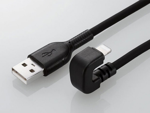 癖のつきにくいシリコン素材を使用した、U字コネクター採用Lightningケーブルがエレコムから