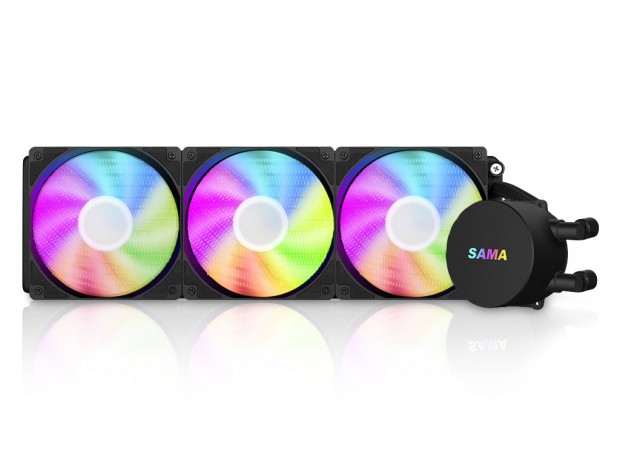360mmサイズで売価1万円以下。サイズ、SAMAのオールインワン型水冷ユニットを発売