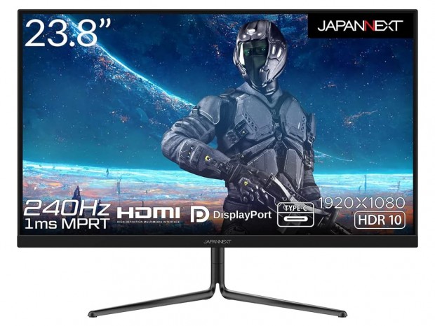 JAPANNEXT、240Hz対応23.8型フルHD液晶新製品。ブラックとホワイトの2色をラインナップ