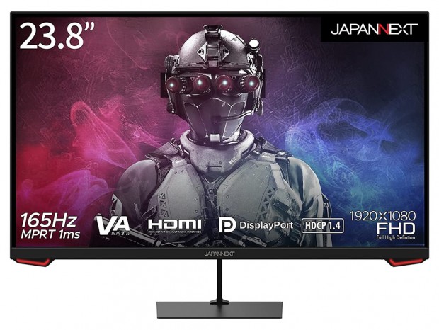JAPANNEXT、VAパネル採用の23.8型フルHD液晶ディスプレイ「JN-VG238FHD165」発売