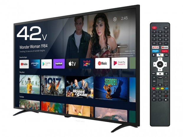 ネット動画視聴に特化したチューナレスの42型スマートTVがユニークから