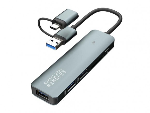 エアリア、Type-CとType-A両対応のUSBハブ付きカードリーダー「ROCKET PORT RANGERS」