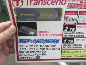 PCIe SSD 250Sシリーズ 店頭POP