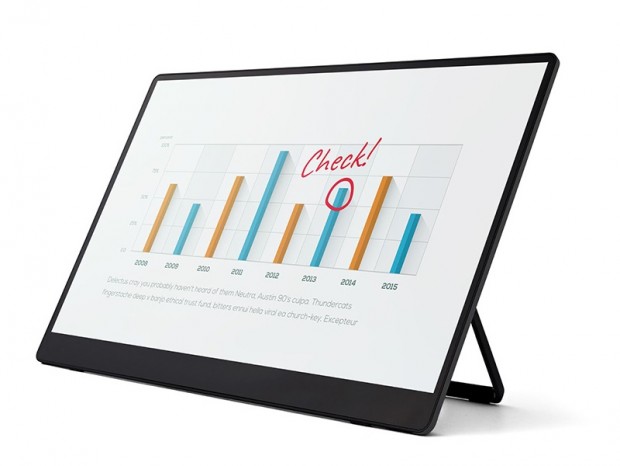 ワイヤレス接続とタッチ機能を搭載した15.6型モバイル有機EL「RICOH Portable Monitor 150BW」