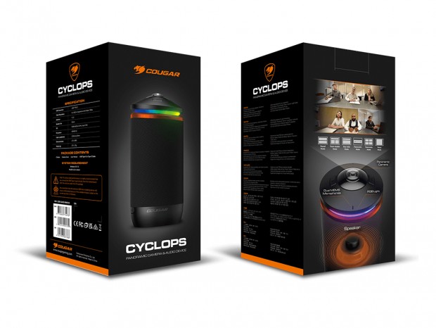 6種類のモードを切り替えられるパノラマレンズ採用AIOカメラデバイス、COUGAR「CYCLOPS」