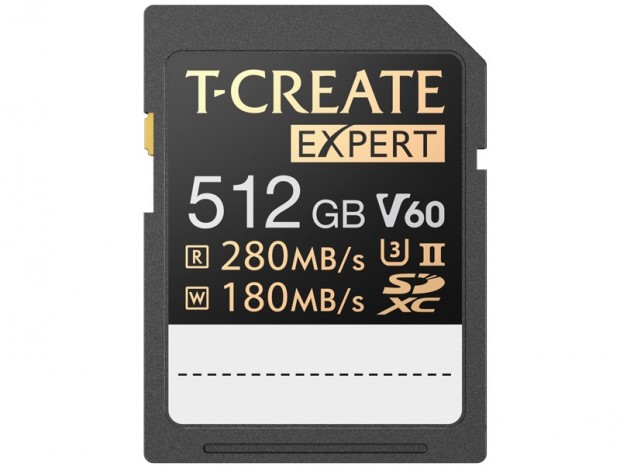 最大300MB/sのクリエイター向けSDXCカード、Team「T-CREATE EXPERT SDXC UHS-II U3 V90」