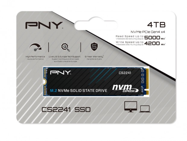 最高5,100MB/sのメインストリーム向けPCIe4.0 NVMe M.2 SSD、PNY「CS2241」シリーズ