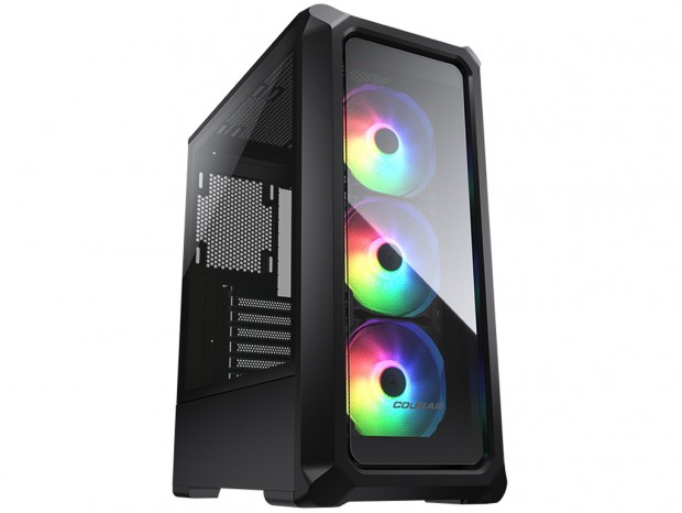 前面と左側面に強化ガラスを採用したミドルタワーPCケース、COUGAR