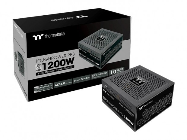 ATX 3.0/PCIe 5.0対応のフルモジュラーPLATINUM電源、Thermaltake「Toughpower PF3」シリーズ