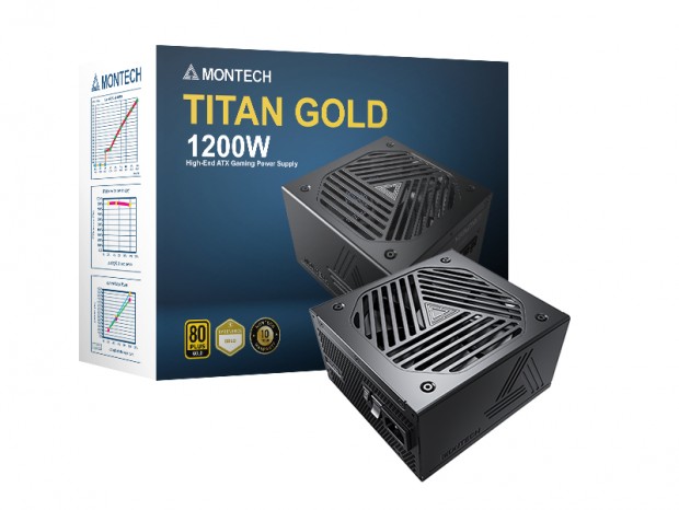 最大容量1,200WのATX 3.0/PCI Gen 5.0対応GOLD認証電源、MONTECH「TITAN GOLD」シリーズ