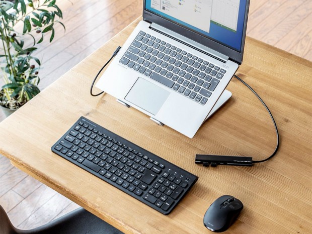 長さ1mのロングケーブルを採用するUSB Type-Cドッキングステーションがサンワダイレクトから