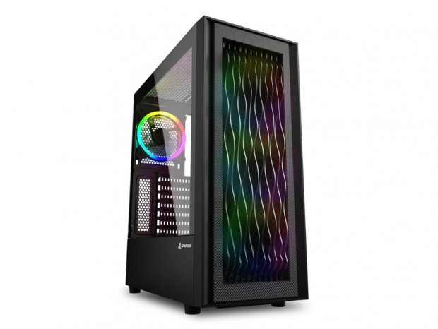 3Dウェーブデザインのフロントパネルを採用するミドルタワー、SHARKOON「RGB WAVE」