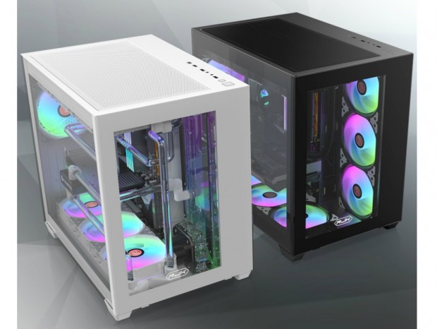 2面強化ガラスで魅せるデュアルチャンバー式ボックス型PCケース、RAIJINTEK「PAEAN C7」