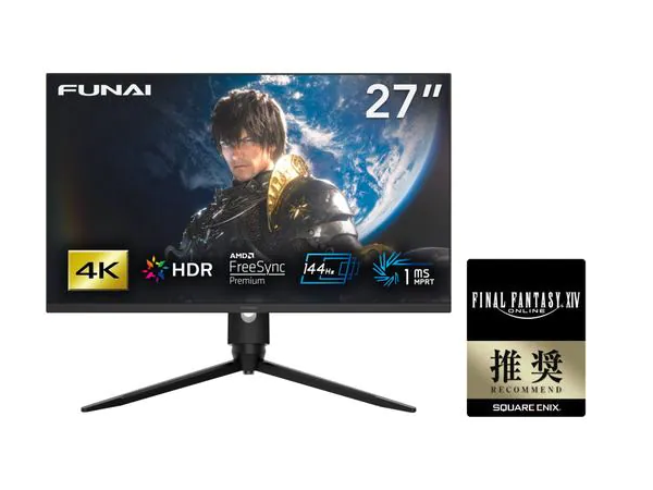 4K/144Hz対応の27型Fast IPSゲーミング液晶、船井電機「FGM-27F750」