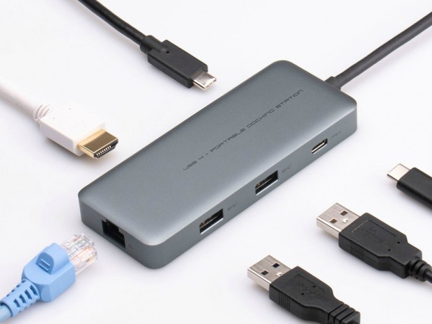 8K/60Hz出力に対応するUSB4ポータブルドッキングステーションがロジテックから