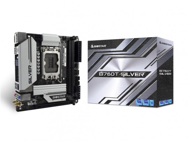 Intel B760採用のコストパフォーマンスMini-ITXマザーボード、BIOSTAR「B760T-SILVER」